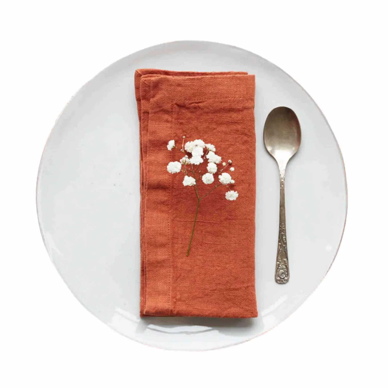 Best Set of 2 Rust Linen Napkins Table Setting|Kitchen Textiles & Clothing