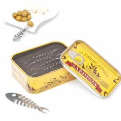 Best Set of 6 Sardine Snacking Forks in a Tin Serveware|Tableware Brands