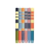 Set of 6 Striped Dinner Candles - Warm Tones, Multicolour Made In The Uk|Table Setting
