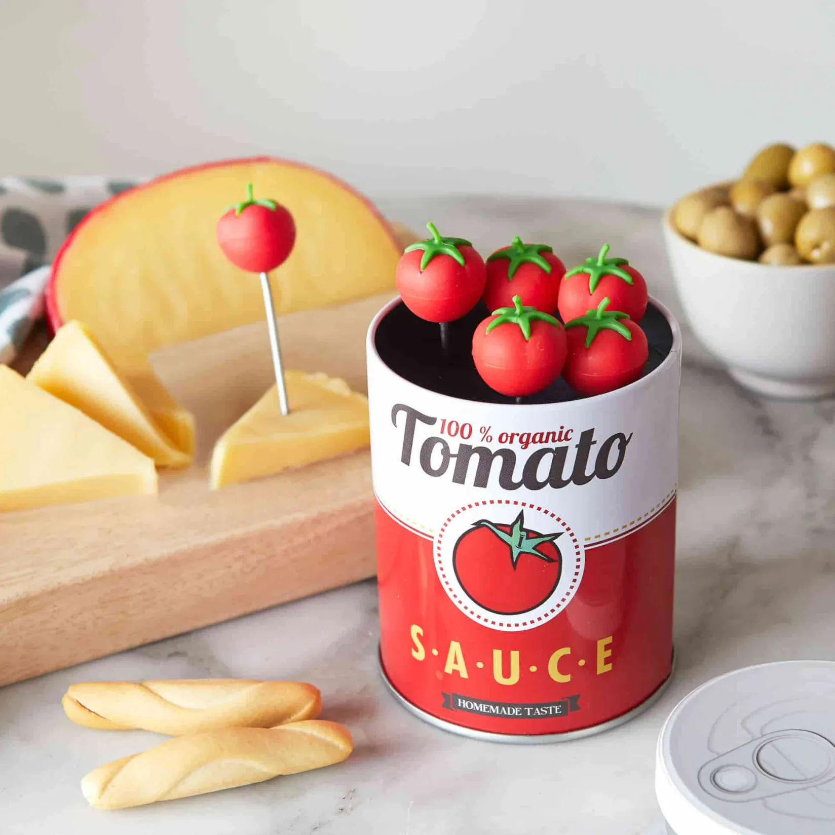 New Set of 6 Tomato Cocktail Sticks in a Tin Tableware Brands|Serveware