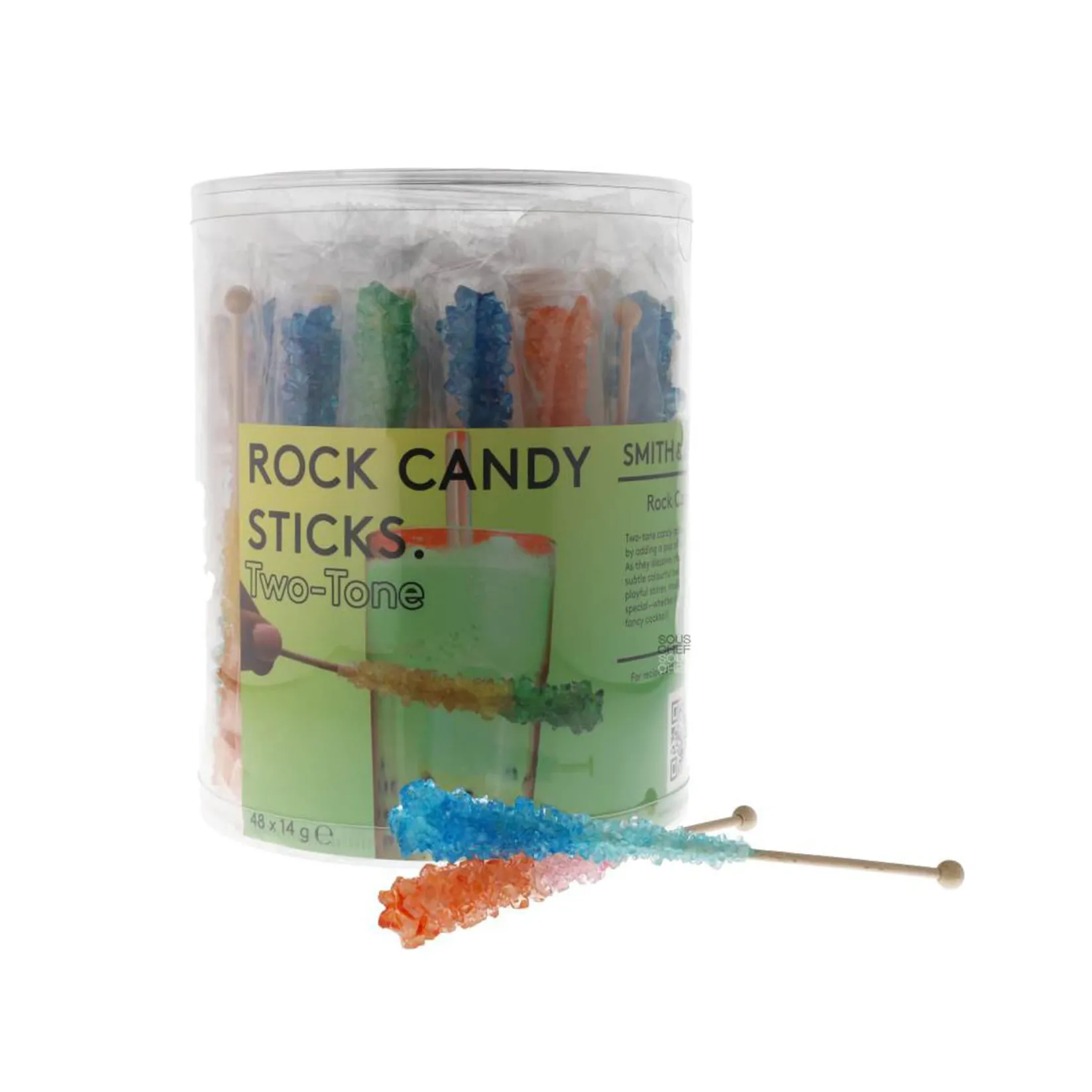 New Set of 36 Two-Tone Rock Candy Sticks Ingredients Brands|Chocolate & Sweets