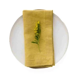 New Set of 2 Yellow Linen Napkins Table Setting|Kitchen Textiles & Clothing
