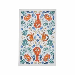Clearance Shellfish Cotton Tea Towel Kitchen Textiles & Clothing