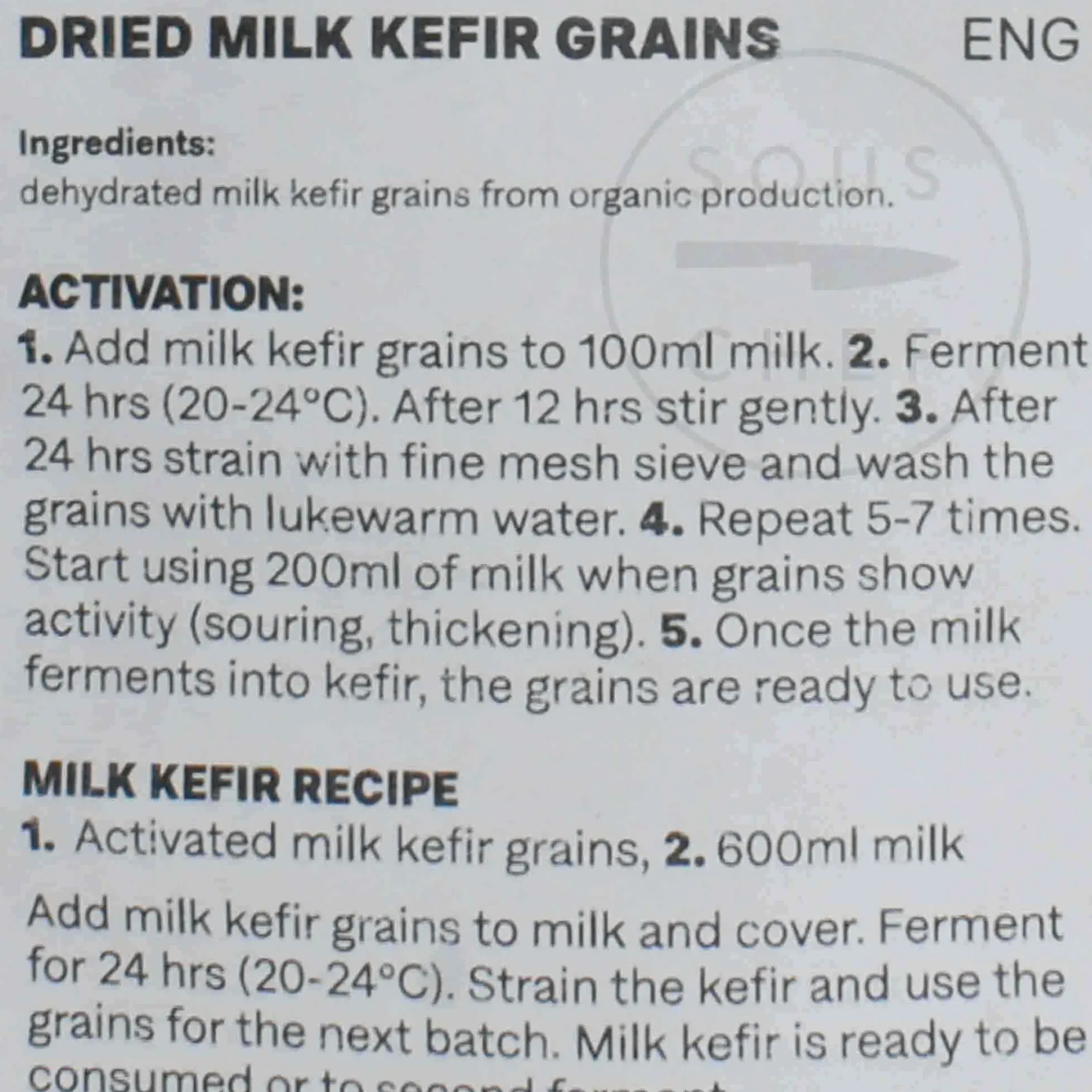Clearance Short Dated Milk Kefir Grains, 2g Pickling, Preserving & Fermenting Jars