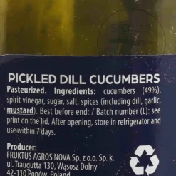 Hot Short Dated Krakus Pickled Dill Cucumbers, 920g Ingredients Brands|Vegetables