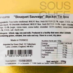 Outlet Short Dated French Sable Biscuits in Sky Blue Floral Tin, 250g Ingredients Brands|French Ingredients