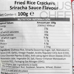 Hot Short Dated Sriracha Rice Crackers, 100g Snacks|Ingredients Brands