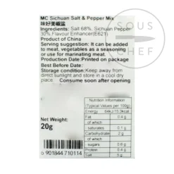 Clearance Sichuan Pepper & Salt, 20g Ingredients Brands|Chinese Ingredients