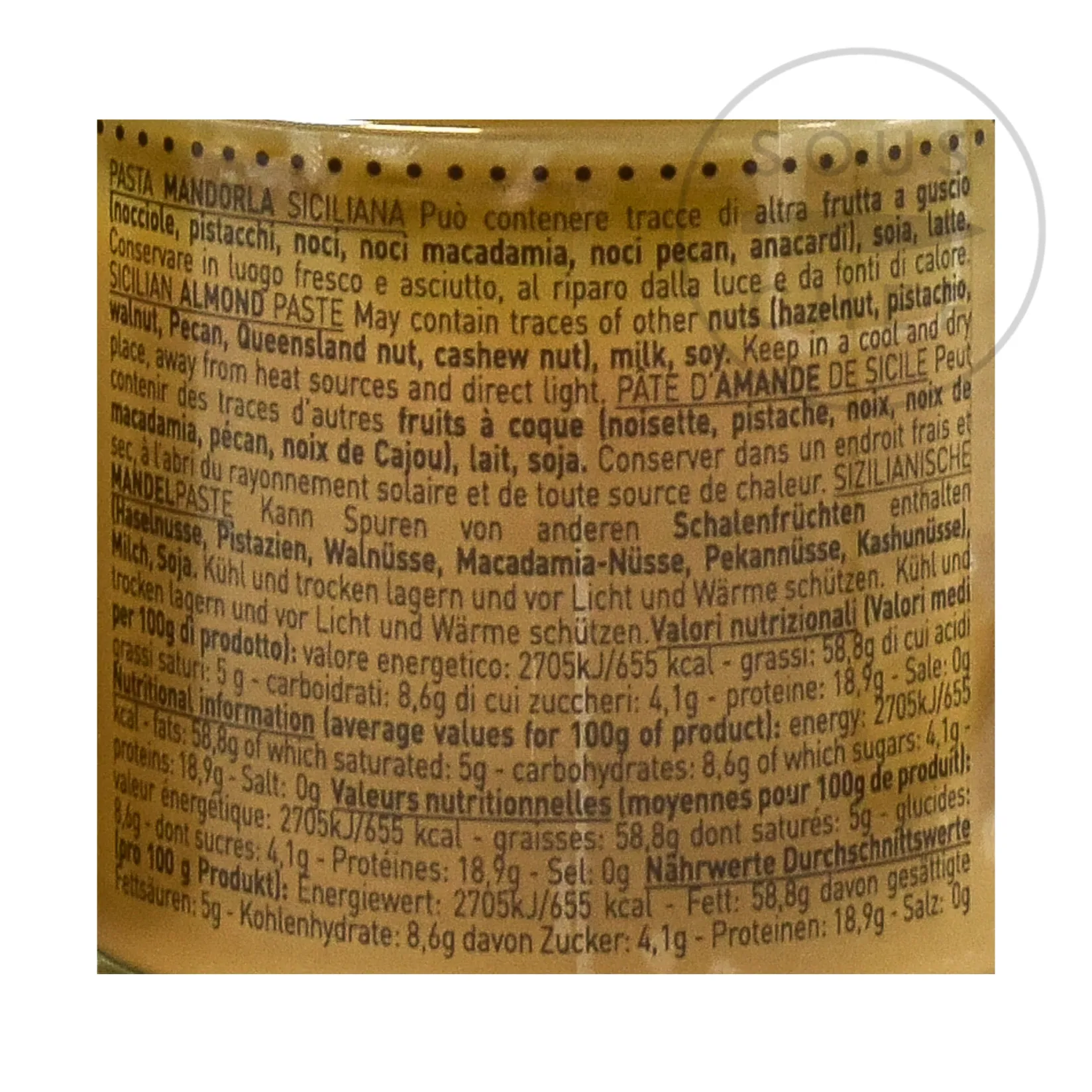 Outlet Sicilian Almond Paste, 180g Ingredients Brands|Italian Ingredients