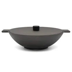 Noir Cast Iron Wok, 34cm Pots & Pans