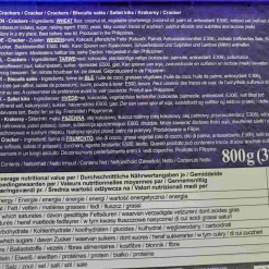 New Crackers, 800g Ingredients Brands|Snacks