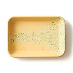 Best Splatter Fest Enamel Roasting and Serving Dish, Yellow Middle Eastern Ingredients|Baking Supplies & Equipment