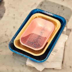 Clearance Splatter Fest Enamel Roasting and Serving Dish, Cobalt Blue Middle Eastern Ingredients|Baking Supplies & Equipment