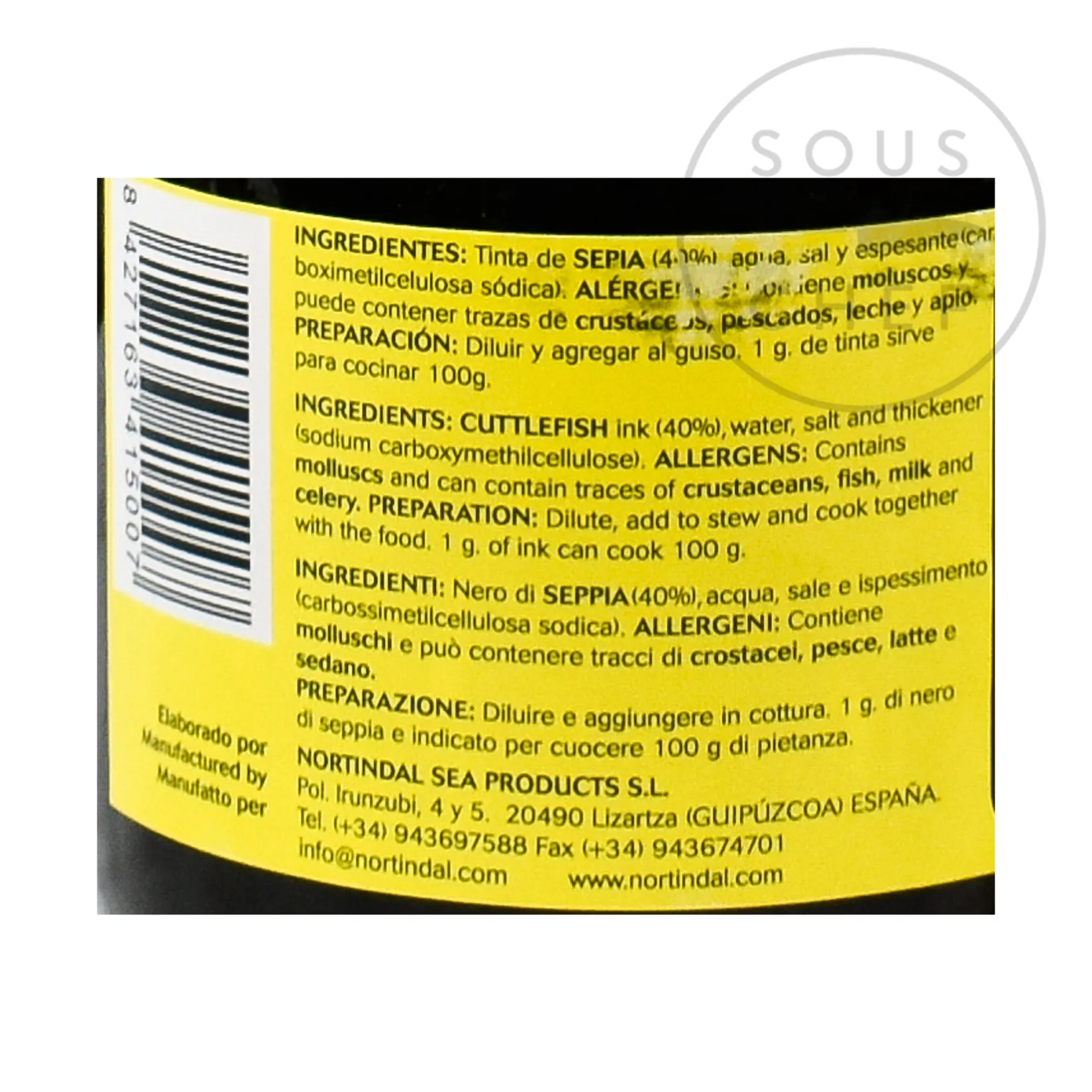 Hot Squid Ink Jar (Cuttlefish Ink) Ingredients Brands|Spanish Ingredients