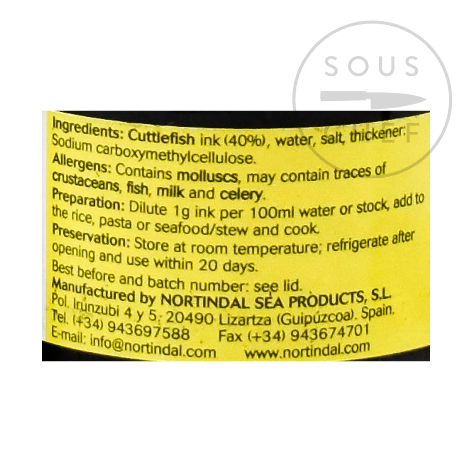 Hot Squid Ink Jar (Cuttlefish Ink) Ingredients Brands|Spanish Ingredients