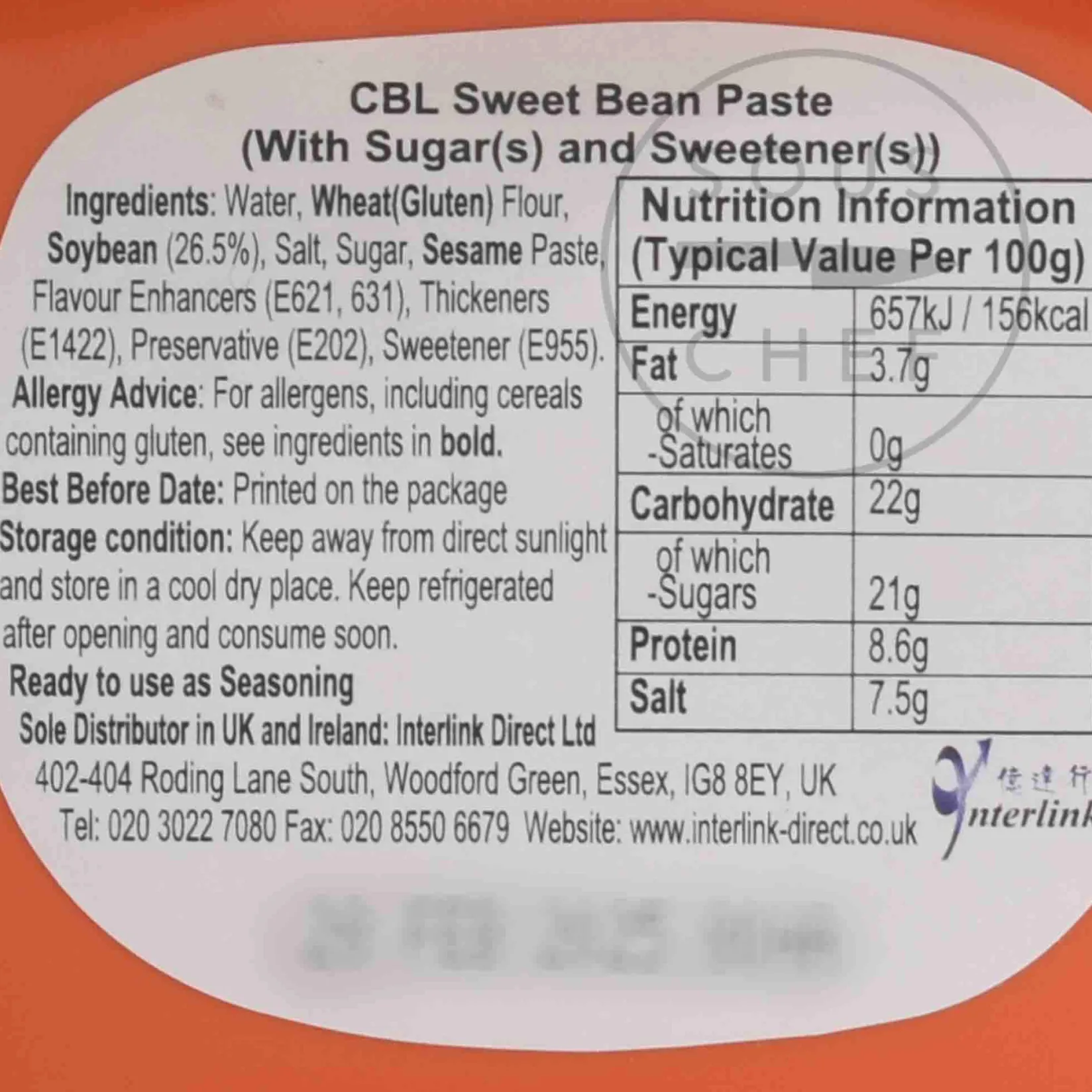 Clearance Sweet Bean Sauce, 300g Ingredients Brands|Pasta, Rice & Beans