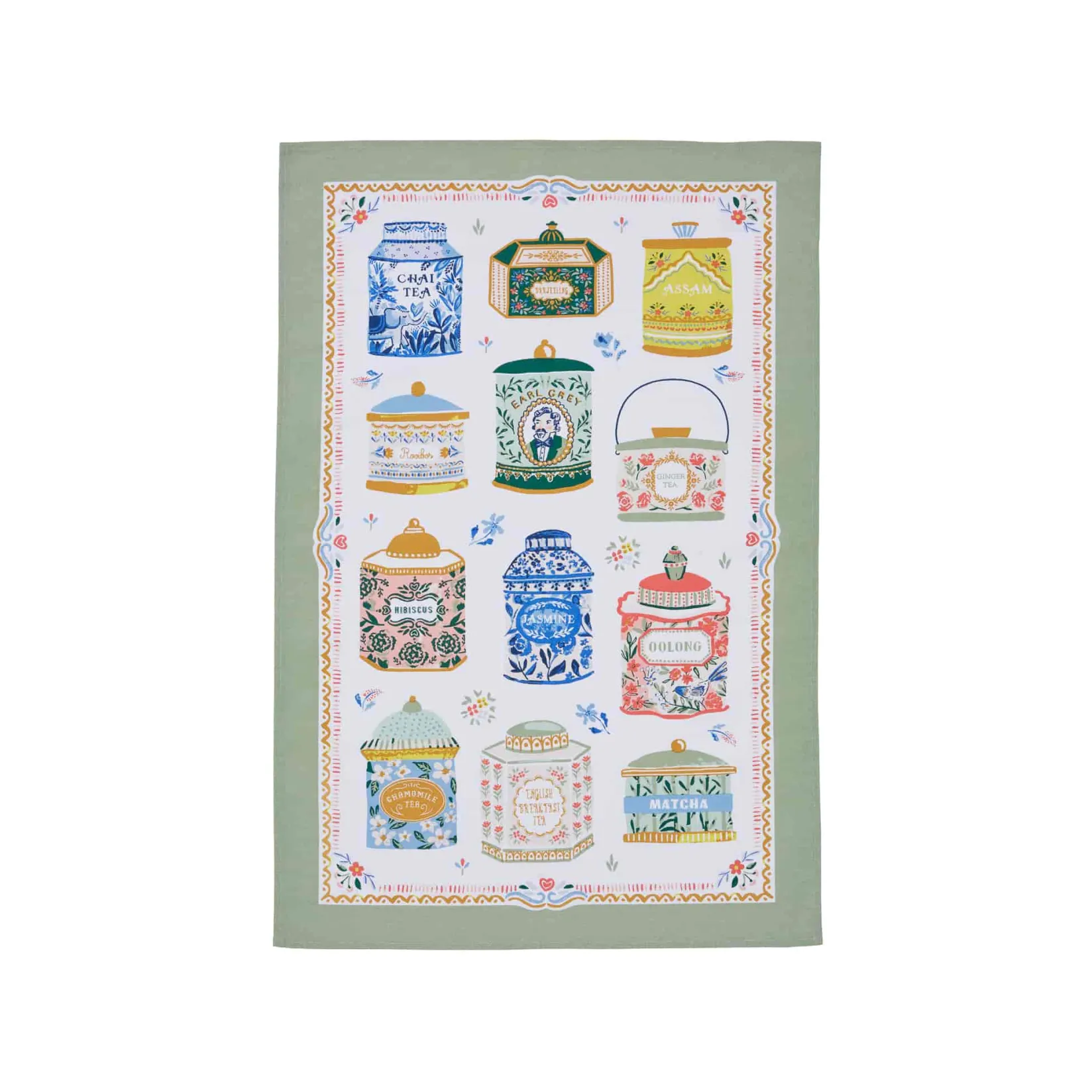 Outlet Tea Tins Cotton Tea Towel Kitchen Textiles & Clothing