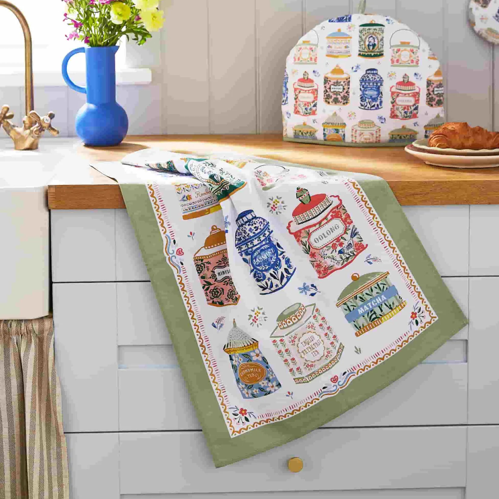Outlet Tea Tins Cotton Tea Towel Kitchen Textiles & Clothing