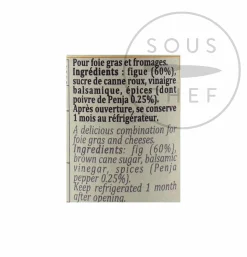 Sale Fig Chutney With Penja Pepper, 100g Ingredients Brands|French Ingredients