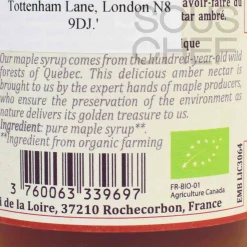 Sale Organic Pure Maple Syrup, 200ml Ingredients Brands|American Ingredients