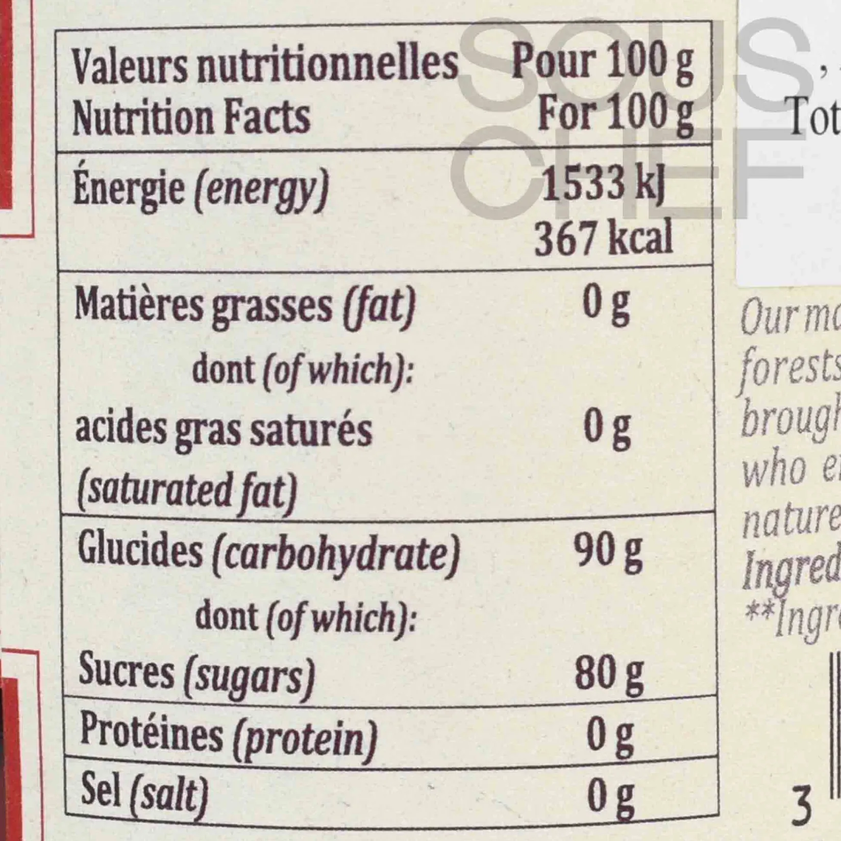 Sale Organic Pure Maple Syrup, 200ml Ingredients Brands|American Ingredients