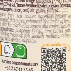 Outlet Red Chilli Puree with Lime, 100g Ingredients Brands|Mexican Ingredients