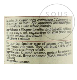 Sale Sesame Seeds With Yuzu, 50g Ingredients Brands|Japanese Ingredients