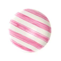 Outlet Pink Stripe Porcelain Dinner Plate, 27.5cm Plates|Crockery & Dinnerware