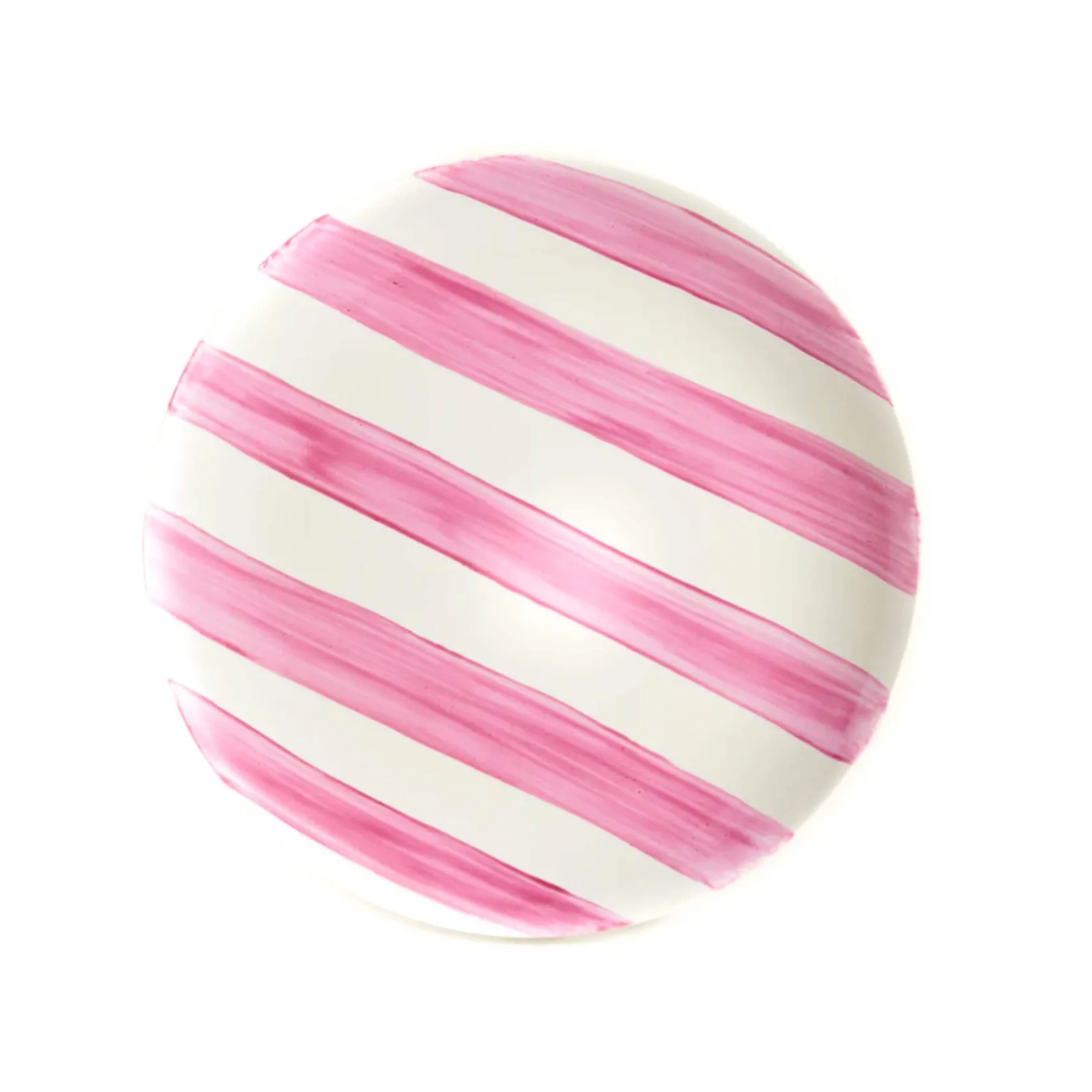 Outlet Pink Stripe Porcelain Dinner Plate, 27.5cm Plates|Crockery & Dinnerware