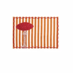 Outlet Striped Amanita Mushroom Cotton Placemat Tableware Brands