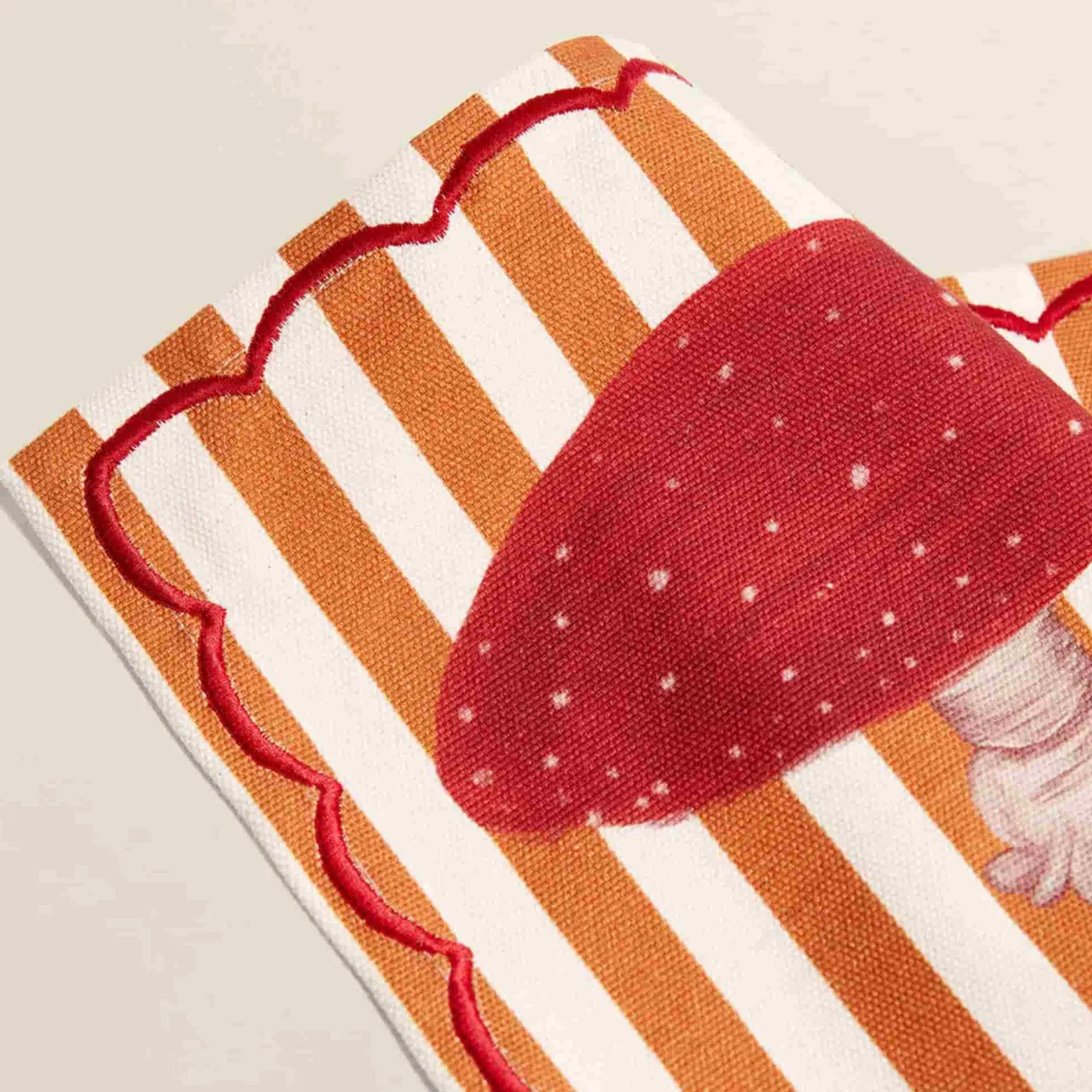 Outlet Striped Amanita Mushroom Cotton Placemat Tableware Brands