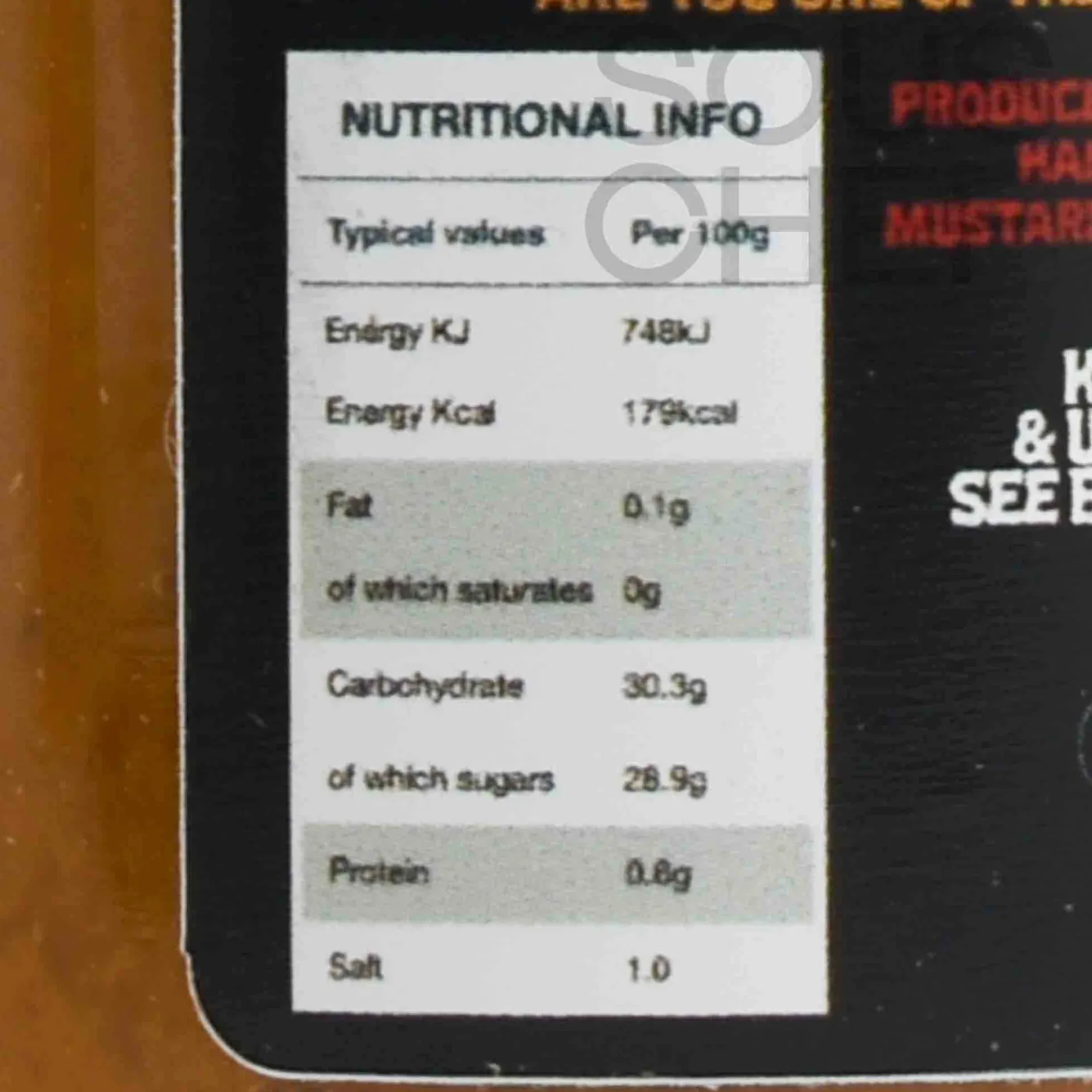 Sale Carolina Gold Honey Mustard, 150ml Ingredients Brands|Sauces & Condiments