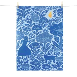 Discount Blue Garden Embroidered French Jacquard Tea Towel Kitchen Textiles & Clothing