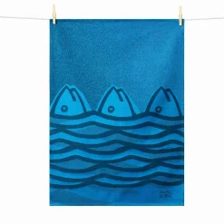 Best Sardines French Jacquard Tea Towel Kitchen Textiles & Clothing