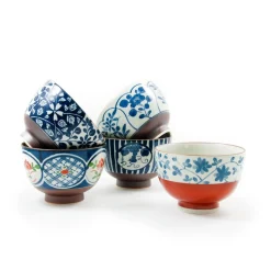 Best Traditional 5-Piece Japanese Rice Bowl Set Tableware Brands|Japanese Ingredients