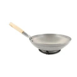 Clearance Traditional Round-Base Carbon Steel Wok Chinese Ingredients|Pots & Pans
