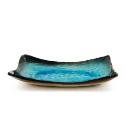 Online Turquoise Crackle Glaze Platter Japanese Ingredients|Serveware