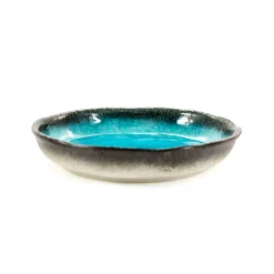 New Turquoise Large Round Dish, 21.5cm dia x 4cm high Japanese Ingredients|Japanese Tableware