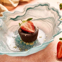 Online Turquoise Marble Glass Serving Bowl, 40x30cm Tableware Brands|Crockery & Dinnerware