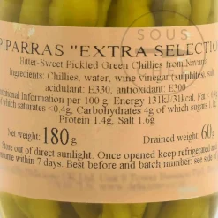 Outlet Piparras Navarra Chilli Peppers, 180g Spanish Ingredients|Vegetables