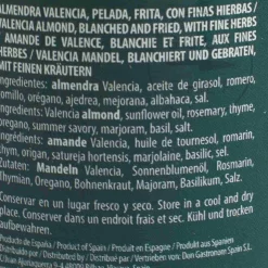 Hot Valencia Fried Almonds with Mediterranean Herbs, 125g Ingredients Brands|Spanish Ingredients