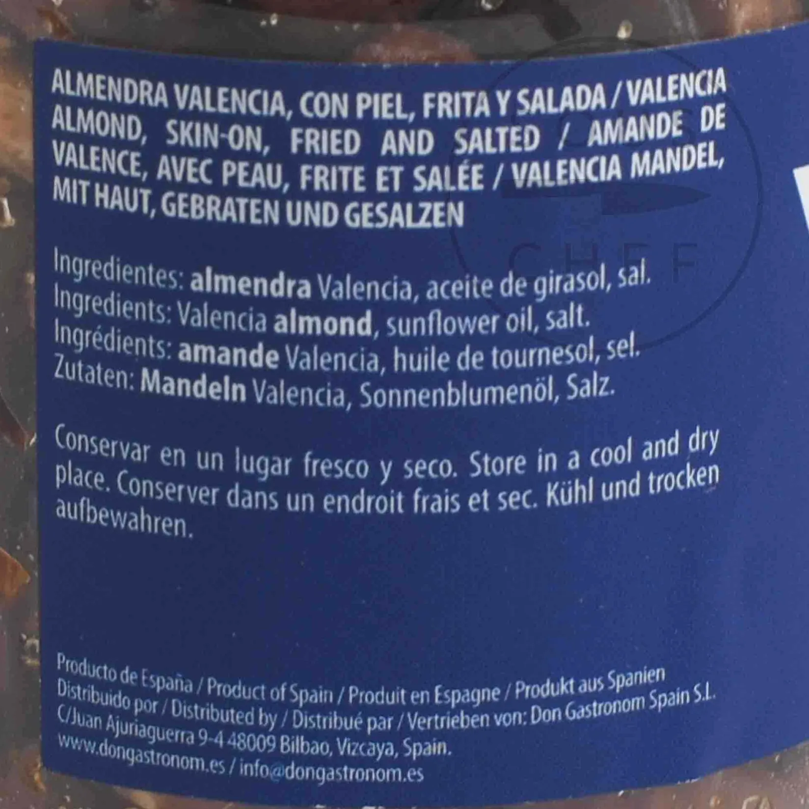 New Valencia Fried Almonds with Salt, 125g Ingredients Brands|Spanish Ingredients