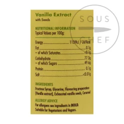Outlet Vanilla Extract With Seeds, 1 litre Ingredients Brands|Herbs & Spices