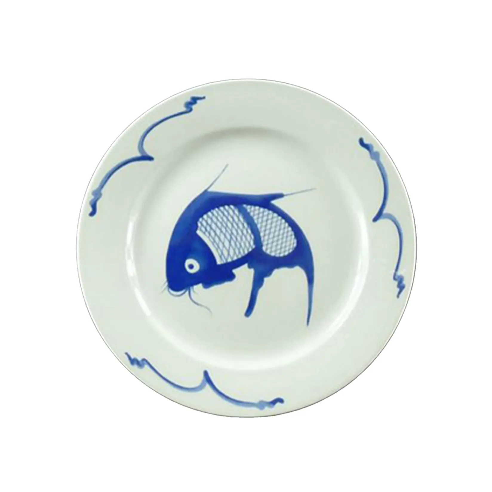 Best White & Blue Carp Dinner Plate, 25.5cm Chinese Ingredients|Plates