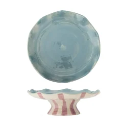 Online Willa Lilac Stripe Cake Tray, 28cm Tableware Brands