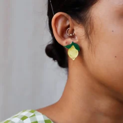 Hot Mini Lemon Stud Earrings Tableware Brands