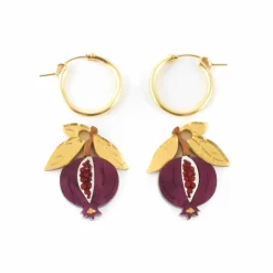Hot Mini Pomegranate Hoop Earrings Tableware Brands