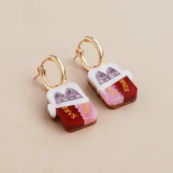 Clearance Tin of Sardines Hoop Earrings Tableware Brands