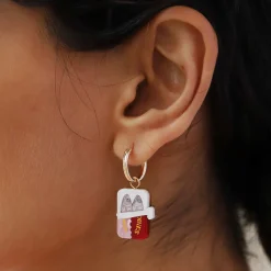 Clearance Tin of Sardines Hoop Earrings Tableware Brands