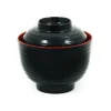 Hot 5x Melamine Red & Black Miso Soup Bowl, 10cm Tableware Brands|Japanese Ingredients